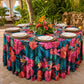 Hawaiian Tahiti Floral Scuba Round Tablecloth outdoor wedding setting