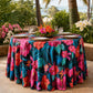 Hawaiian Tahiti Floral Scuba Round Tablecloth outdoor wedding setting