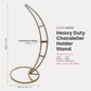 Heavy Duty Chandelier Holder Stand infographic showing dimensions