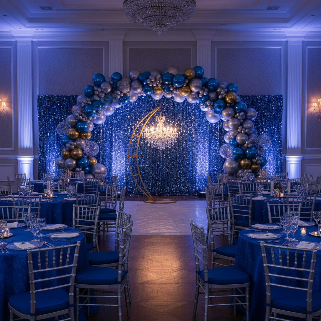 prom night event setup with Heavy Duty Chandelier Holder Stand