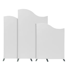 Spandex Arch Covers for Heavy Duty Wave Frame Backdrop 3pc/set - White