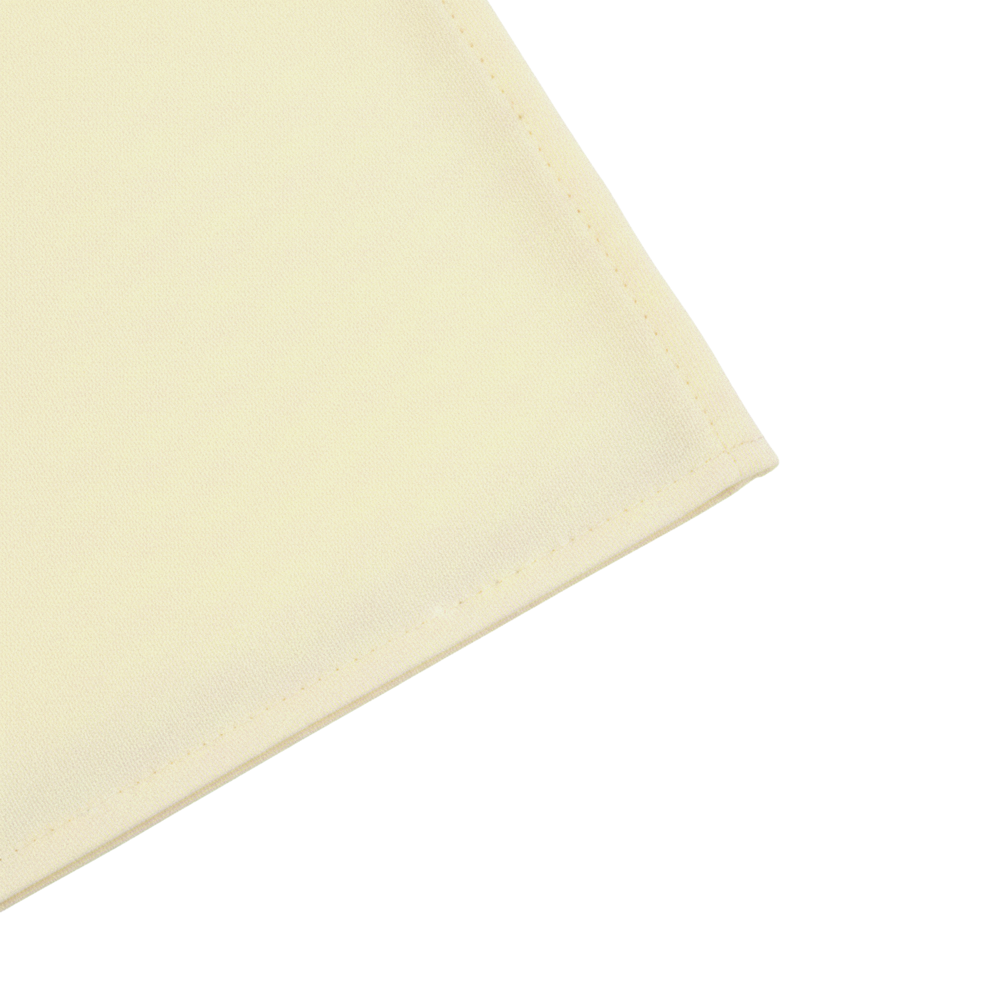 90"x156" Rectangular Premium Polyester Tablecloth (Square Corners) Ivory corner close up