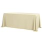 90"x156" Rectangular Premium Polyester Tablecloth (Square Corners) Ivory full view