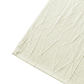 Embossed Geometric Jacquard Table Runner Ivory hemmed finish close up
