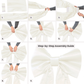 Giant Bow Backdrop Ivory assembly infographic