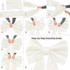 Giant Bow Backdrop Ivory assembly infographic