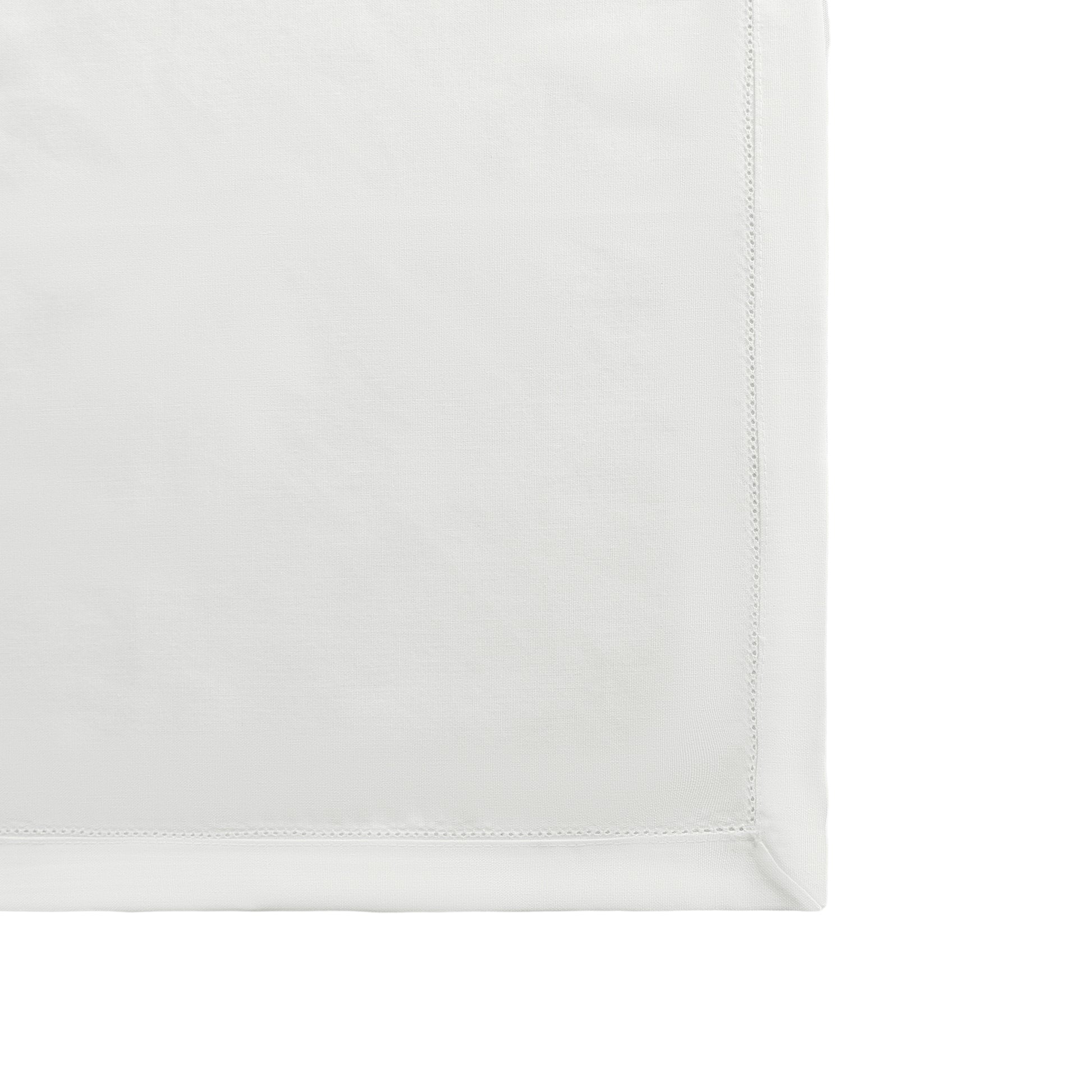Hemstitch Linen Napkins Ivory corner close up