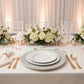 Lace Embossed Acrylic Plastic Charger Plate Ivory wedding table setting
