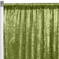 Velvet 14ft H x 52" W Drape/Backdrop Curtain Panel - Dark Sage Green
