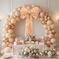 LED Chiffon Bow for Backdrop Blush/Rose Gold bridal shower
