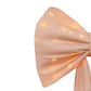 LED Chiffon Bow for Backdrop Blush/Rose Gold edge view