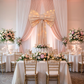LED Chiffon Bow for Backdrop Blush/Rose Gold wedding backdrop