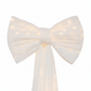 LED Chiffon Bow Backdrop Ivory close up