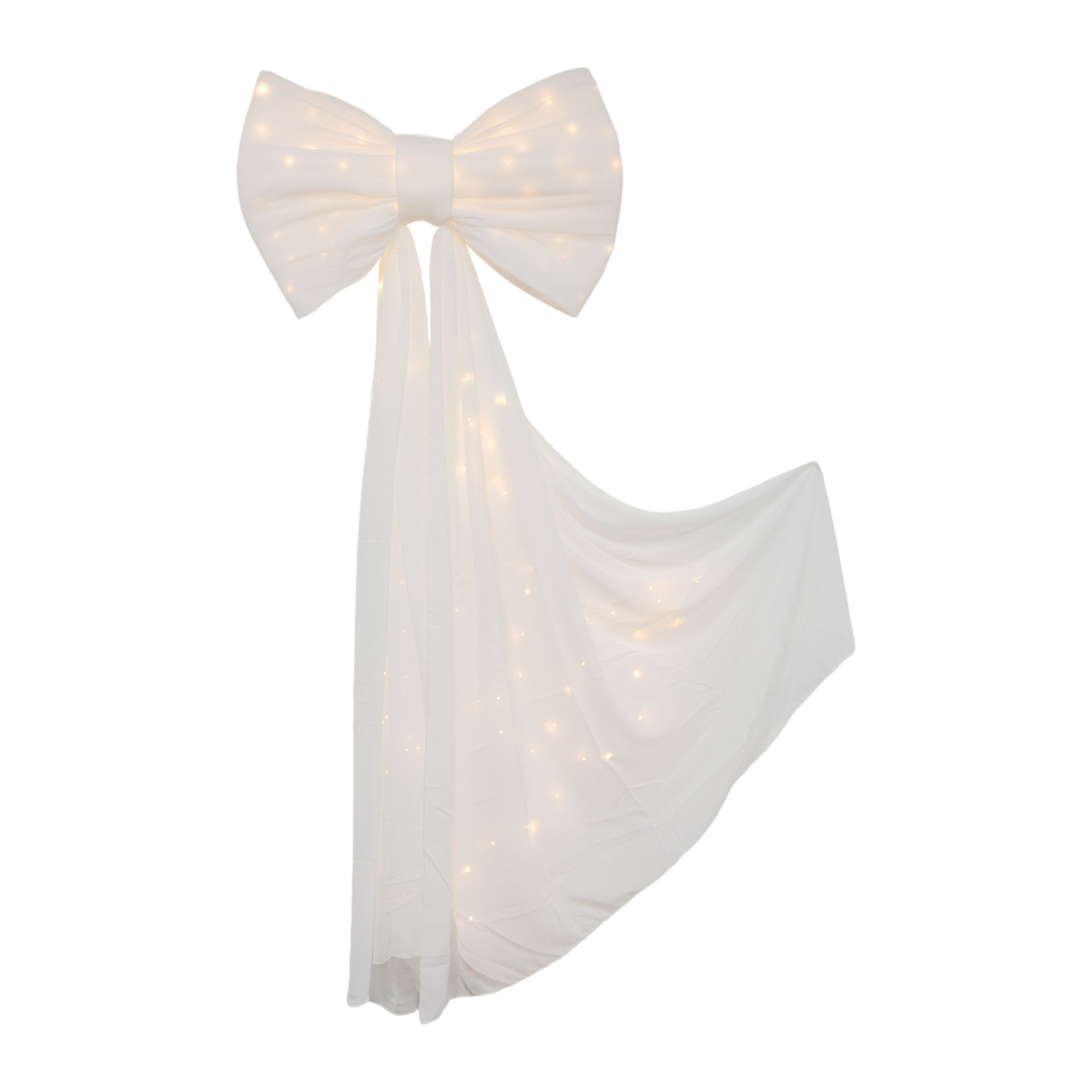 LED Chiffon Bow for Backdrop - Ivory - CV Linens