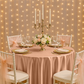 Premium Satin (Wrinkle-Resistant) 132" Round Tablecloth - Blush/Rose Gold - CV Linens