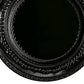 Lace Embossed Acrylic Plastic Charger Plate Black edge detail close up