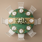 Lamour Satin 120" Round Tablecloth - Emerald Green | charger plate | wine goblet | dinner plate | flower premade runner | napkin |
