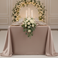 Lamour Satin 90"x156" Rectangular Oblong Tablecloth - Taupe | charger plate | dinner plate | wine goblet  flower premade runner |