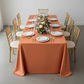 Lamour Satin 90"x156" Rectangular Oblong Tablecloth - Terracotta