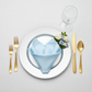 top view detail of Lamour Satin Napkin 20"x20" - Baby Blue