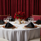 prom night with Lamour Satin Napkin 20"x20" - Black

