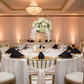 ballroom gala setup with Lamour Satin Napkin 20"x20" - Black
