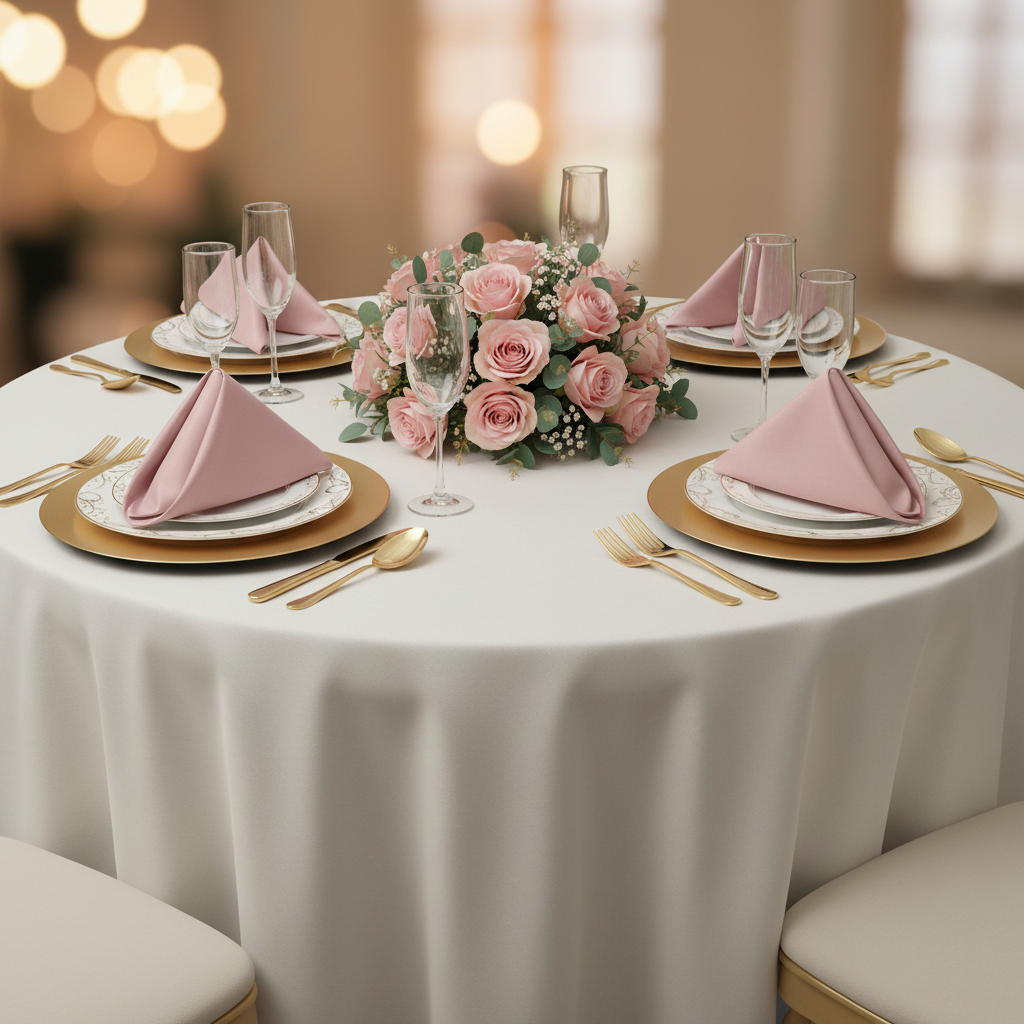 Lamour Satin Napkin 20"x20" - Dusty Rose/Mauve
