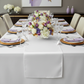 Lamour Satin Table Runner - White