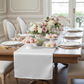 Lamour Satin Table Runner - White