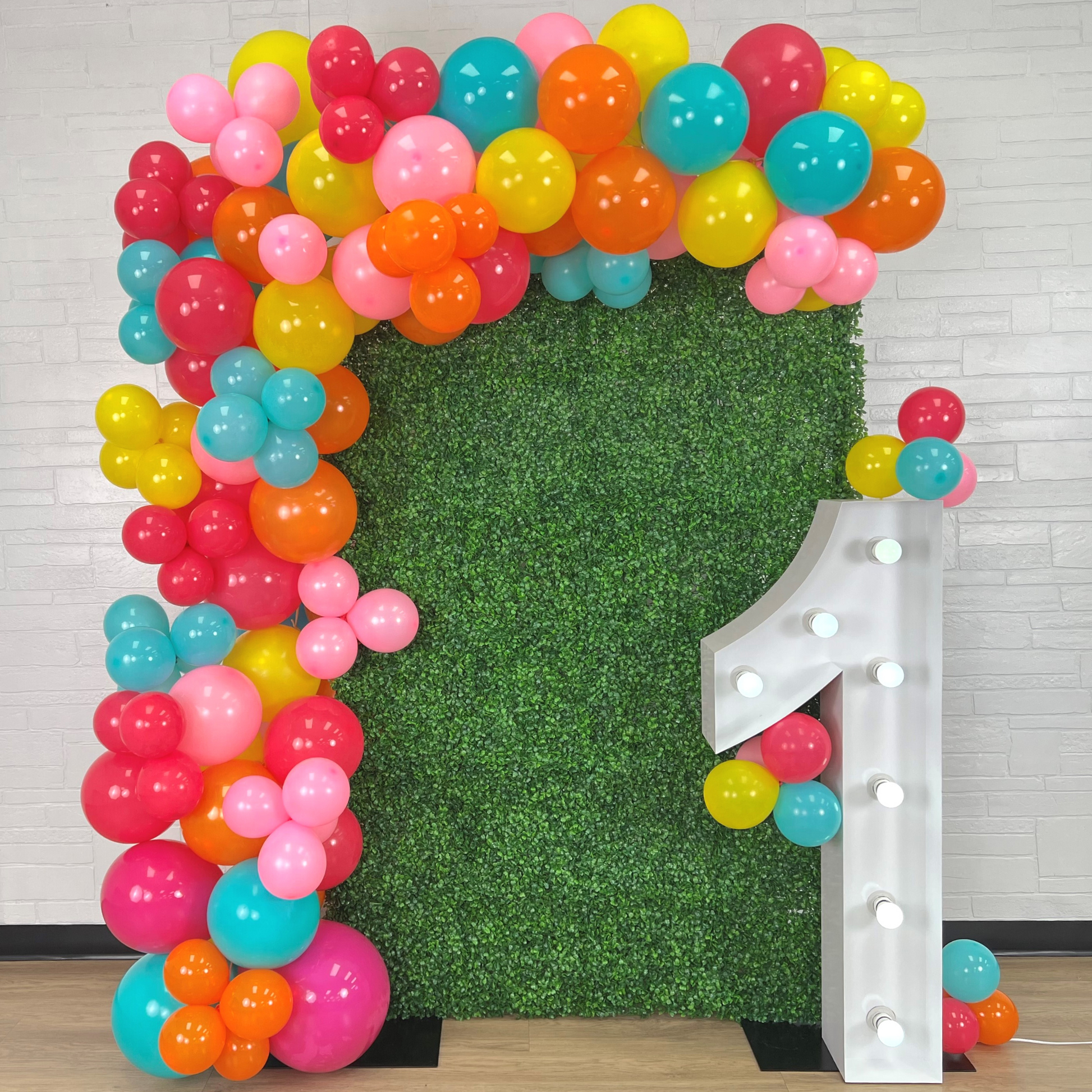 Large 4ft Tall LED Marquee Number - 1 for 1st birthday mockup
