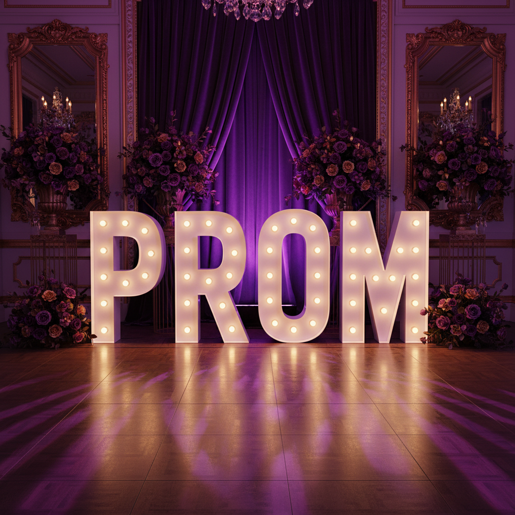 Large 4ft Tall LED Marquee Letter - P
for prom reception