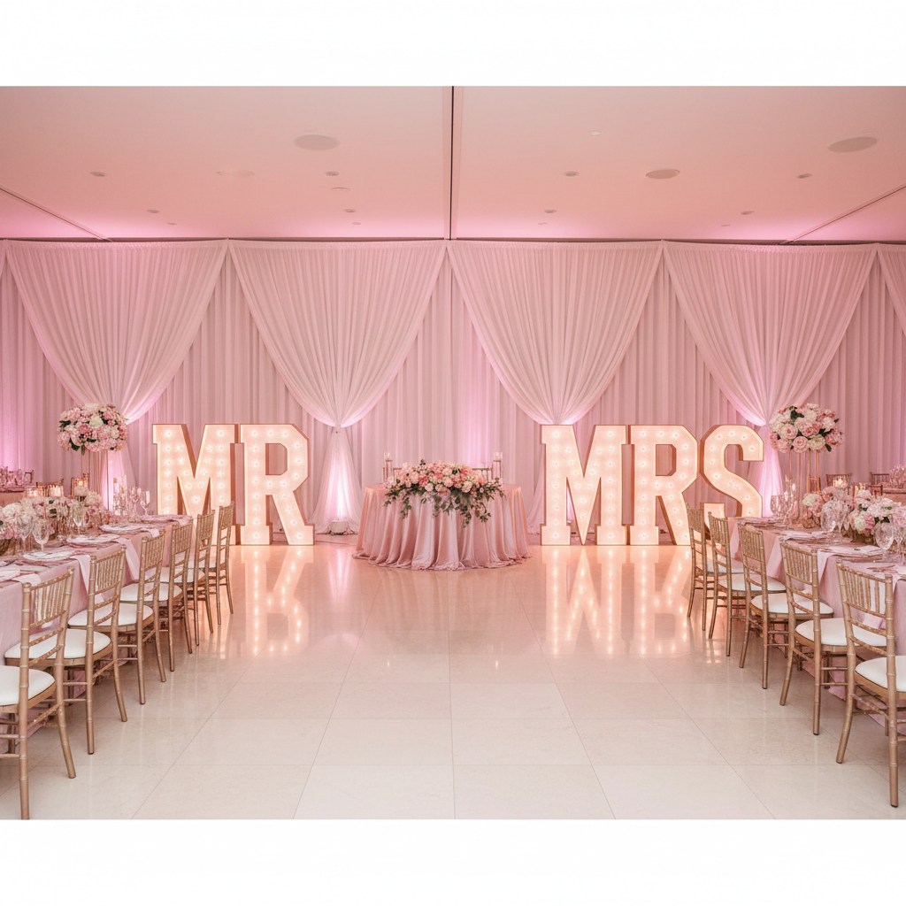 Large 4ft Tall LED Marquee Letter - R | CV Linens™