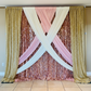 Large Payette Sequin 10ft H x 52" W Drape/Backdrop panel - Pink