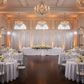 ballroom wedding reception with Large Payette Sequin 10ft H x 52" W Drape/Backdrop panel - Silver