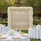 Large Payette Sequin 12ft H x 52" W Drape/Backdrop panel - Champagne with flower premade runner | mr&mrs sign |