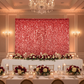Large Payette Sequin 12ft H x 52" W Drape/Backdrop panel - Red