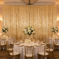 Large Payette Sequin 14ft H x 52" W Drape/Backdrop panel - Gold for wedding reception indoor