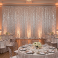 Large Payette Sequin 14ft H x 52" W Drape/Backdrop panel - Silver for elegant wedding reception 