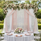 Large Payette Sequin 8ft H x 52" W Drape/Backdrop panel - Silver