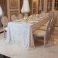 Large Payette Sequin Tablecloth 90"x156" Rectangular - Iridescent White