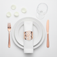 Laser Cut Rose Metal Napkin Ring - Blush/Rose Gold