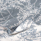 Leaf Branch Reversible Jacquard Dusty Blue fabric close up