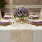 Leaf Branch Reversible Jacquard Table Runner - Champagne