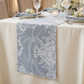 Leaf Branch Reversible Jacquard Table Runner - Dusty Blue - Lifestyle Close Up