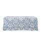 Leaf Branch Reversible Jacquard Tablecloth 108"x156" Rectangle - Dusty Blue White background