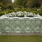 Leaf Branch Reversible Jacquard Tablecloth 108"x156" Rectangle - Olive Green Garden View