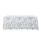 Leaf Branch Reversible Jacquard Tablecloth 108"x156" Rectangle - Reversed Dusty Blue White background