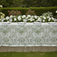 Leaf Branch Reversible Jacquard Tablecloth 90"x132" Rectangle - Reversed Olive Green Garden View