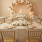bridal shower with Leaf Branch Reversible Jacquard Tablecloth 90"x156" Rectangle  - Champagne