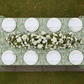 Leaf Branch Reversible Jacquard Tablecloth 90"x156" Rectangle - Olive Green Overhead shot